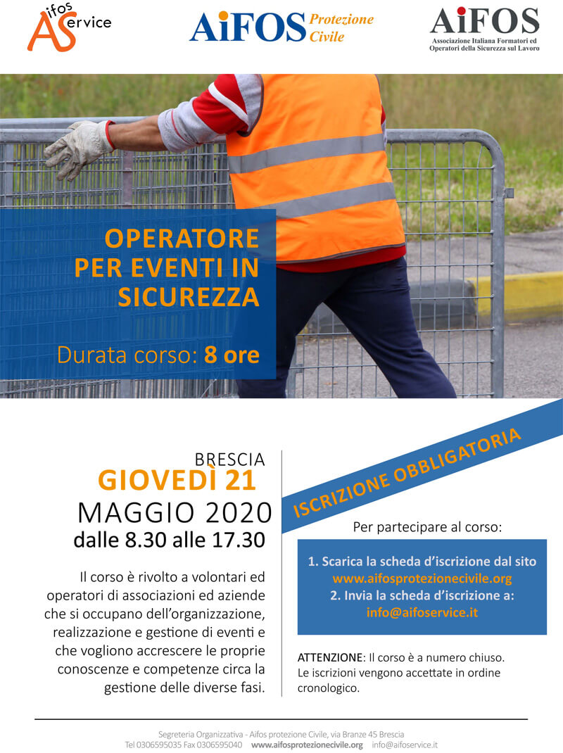 Operatore per eventi in sicurezza